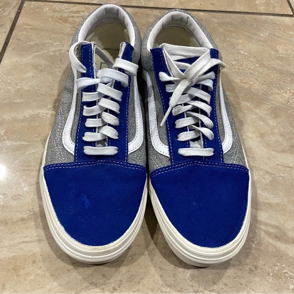 Vans Old Skool MLB Los Angeles Dodgers Size 9 Blue/Gray Wool Embroidered - Picture 2 of 7